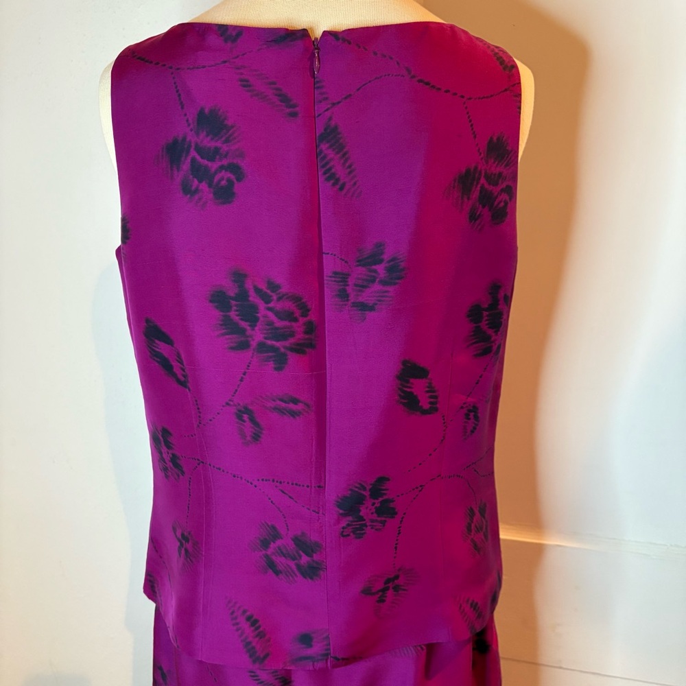 Vintage Valerie Stevens 3 piece silk skirt suit set - Picture 5 of 11
